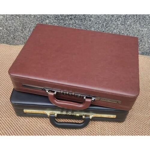 Laptop Bag 17 Inch for Men Leather Notebook Briefcase Portfolio Document Certificates Case