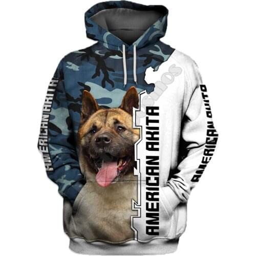 American Akita 3D Printed Hoodies Funny Pullover Men For Women Funny Sweatshirts Animal Sweater Drop Shipping