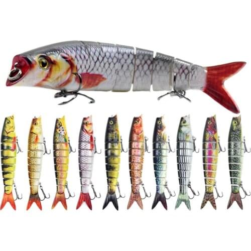 Wokotip Sinking Wobblers 14cm 21.5g 8 Segments Fishing Lures Multi Jointed Swimbait Hard Bait For Bass Isca Crankbait