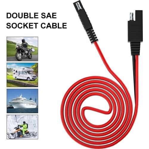 SAE To SAE Extension Cord 100 Cm Cable Quick Disconnect Battery Charging Harness For Car Solar Panel Accessory Accessories