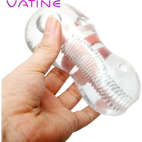 VATINE Penis Exercise Transparents Soft Jelly Sex Toys TPE Sex Shop Male Masturbator for Men Adult Products