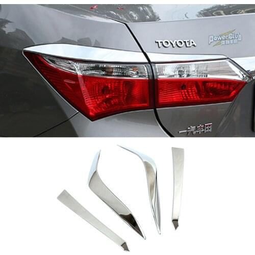For Toyota Corolla Sedan 2019-2021 Taillight Trim Eyelids Rear Light lamp Eyebrow Car Accessories Stainless Steel Frame Styling