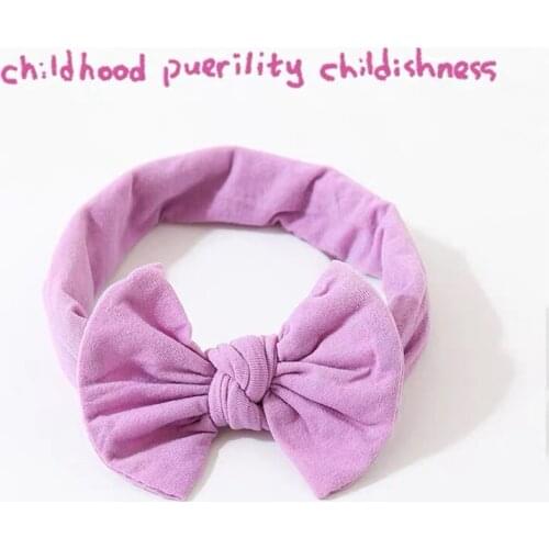 1pcs Baby Toddler Kids Girls Solid Color Knot Turban Headband Bow Elastic Head Wraps Headwear For Girl Children Hair Accessories