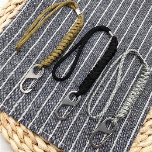 1PCS Outdoor Umbrella Rope Camera Phone Anti-lost Lanyard Keychain Tactical Survival Tool Carabiner Hook Cord Backpack Buckle