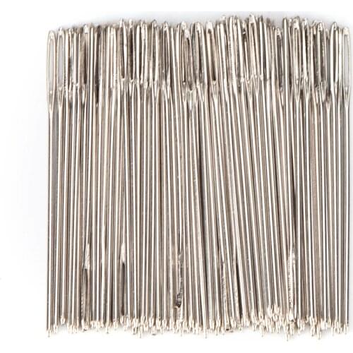 100Pcs/lot Size 24 Golden Tail Fabric Embroidery Cross Stitch Needles For Stitch Canvas Sewing Kit Wholesale