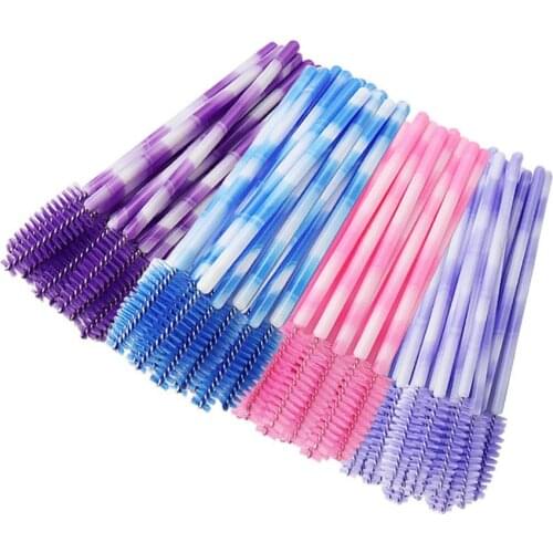 1000Pcs Eyelash Brushes Eyelash Extension Disposable Mascara Wand Applicator Kit Makeup Brush Tool Mix Colors Cosmetic Brushes