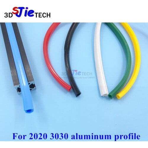 20 30 serie 6mm 8mm flat seal for 2020 3030 aluminum profile soft Slot Cover/Panel Creality Holder black/white/blue/red/yellow