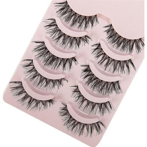 5 Pairs Multipack Faux 3D Mink Hair False Eyelashes Handmade Fluffy Long Lashes Nature Long Eye Makeup Tools Eye Lashes