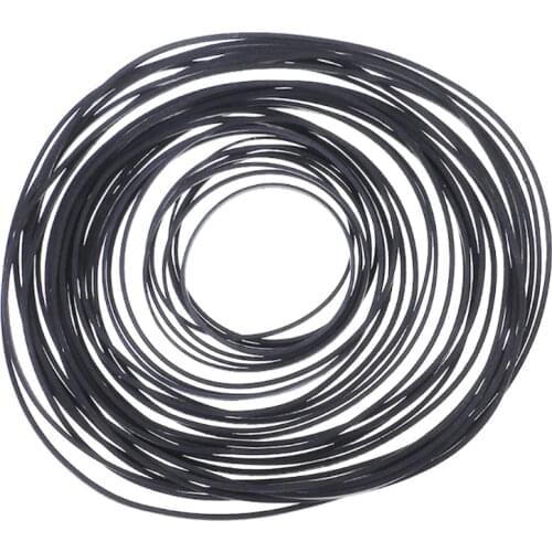 60Pcs 40-100mm Mix Cassette Tape Machine Belt Assorted Common Belt For Recorders Walkman DVD-0.5mm