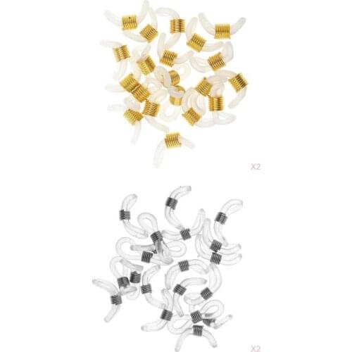 80pcs Eyeglasses Strap Holder Chain Connector Loop Ends Silicone DIY Loose Accessories