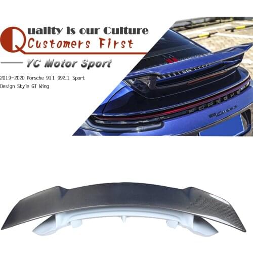 Car Accessories Carbon Fiber & Fiber Glass Sport Design Style Rear Wing Fit For 2019-2020 911 992.1 GT Wing Rear Spoiler
