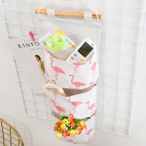 DHL 100PCS Wall Hanging Storage Bags Linen Closet Children Room Pouch For Toys Books Cosmetic Sundries Organizer