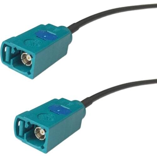 Fakra Z Female SMB Coax Connector Pigtail Cable RG174 20cm 8" neutral coding