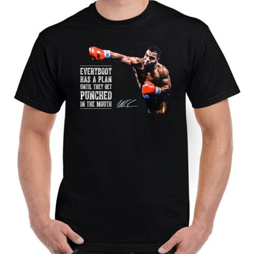 Mike tyson t-shirt, man boxing everyone has a smooth iron boxer gym unisex