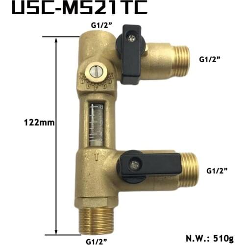 G1/2" Mechanical Flow Meter Direct Reading 2-8L/min USC-MS21TC Spring flowmeter Brass Flow reader Balancing Valve