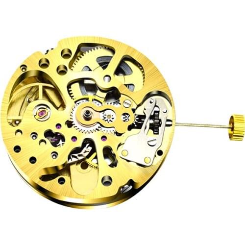 Gold Skeleton 2003 Watch Movement Ordinary Pendulum Adjustment Radiation Pattern Fully Automatic Watches Movement