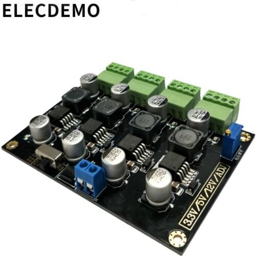 LM2596 module multi-channel switching power supply 3.3V/5V/12V/ADJ adjustable output DC-DC step-down power supply module