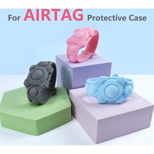 Soft Silicone Protect Case For Apple Airtags Protective Cover For Apple Locator Tracker Anti-lost Device Strap Worn by the Child