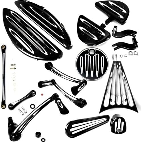 Shallow Cut F&R Floorboards&Hole Shift&Brake Arm Shift&Passenger Bracket&Linkage For Harley Touring Street Glide Road King 09-13