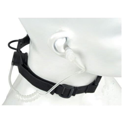 NEW headset headphone PTT Element / Z-Tactical Z033 Tactical Throat Mic + Tube Earphone Set (Black)