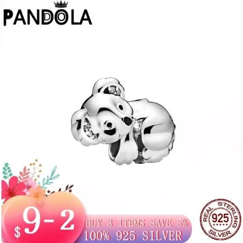 2021 new 925 Sterling Silver Koala Charms Beads Bracelet Fit Original Pandora Bracelet DIY Jewelry For Women