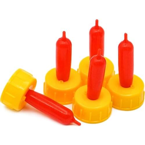 15Pcs Sheep Goat Lamb Milk Nipple Drinker Soft Rubber Pacifier Feeding Screw Sprite Coke Bottle Orphan Lamb Calf Feeding Tools