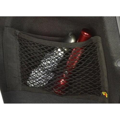 Universal Trunk Organizer Rear Trunk Back Seat Cargo Mesh Net Bag Flexible Nylon Car Storage Wall Sticker Pouch Bag