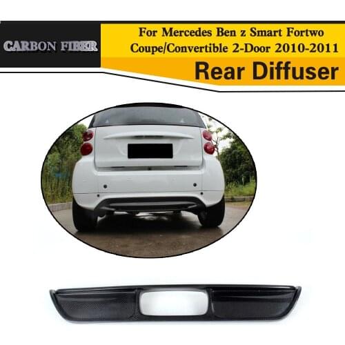 Rear Bumper Diffuser Lip for Smart Fortwo Coupe Convertible 2 Door Carbon Fiber Body Kits Car Tunning Parts 2010 2011