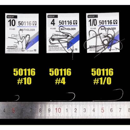 10pcs/lot high carbon steel double barb fishing hook Black covering carp fishing baitholder hook of sea