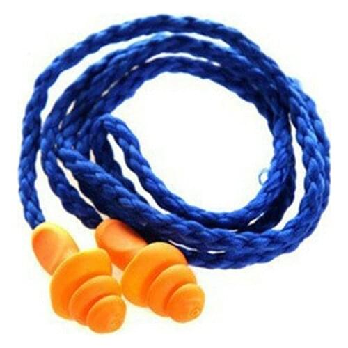10Pcs/lot Soft Silicone Corded Ear Plugs Ears Protector Reusable Hearing Protection Noise Reduction Earplugs Earmuff Sleep