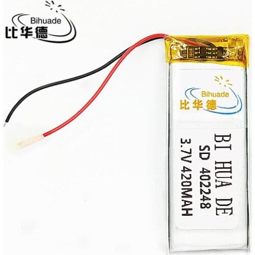 10pcs [SD] 3.7V,420mAH,[402248] Polymer lithium ion / Li-ion battery for TOY,POWER BANK,GPS,mp3,mp4,cell phone,speaker