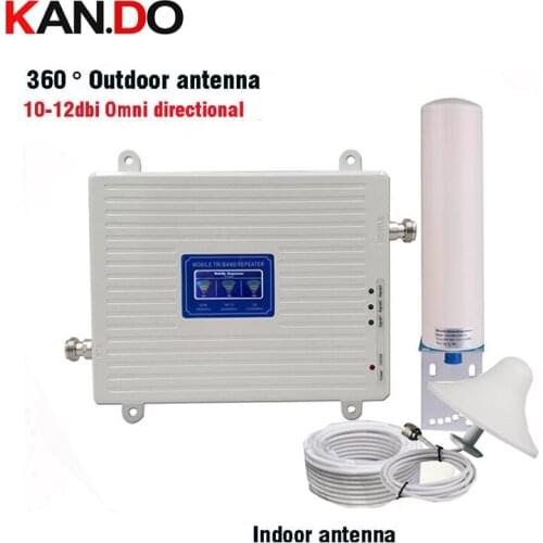2g 3g 4g Tri Band signal repeater gsm 900 2100 2600 GSM WCDMA UMTS LTE Cellular signal booster 900/2100/2600mhz Amplifier