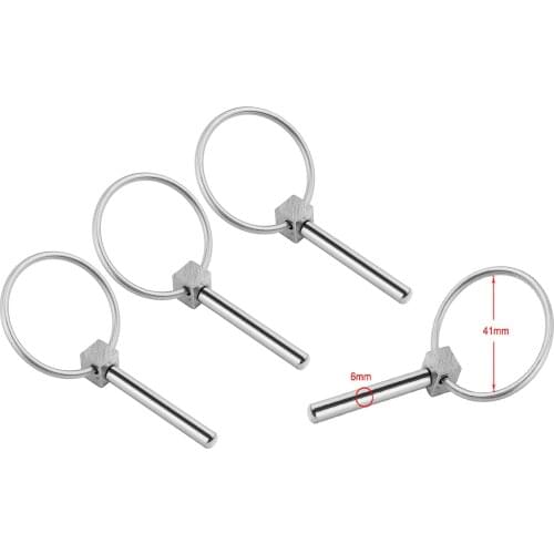 4 Pcs Marine Boat Kayak Bimini Top 6mm Quick Release Pin Stainless Steel Dinghy Trolley Trailer Lynch Linch Pins Retaining Clips