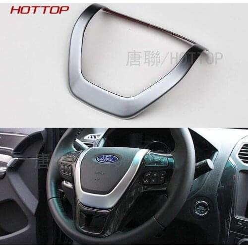 Car Interior Steering Wheel Refitting Accessories For Ford New Everest 2015 2016 2017 Accessories ABS Chrome Matte Color
