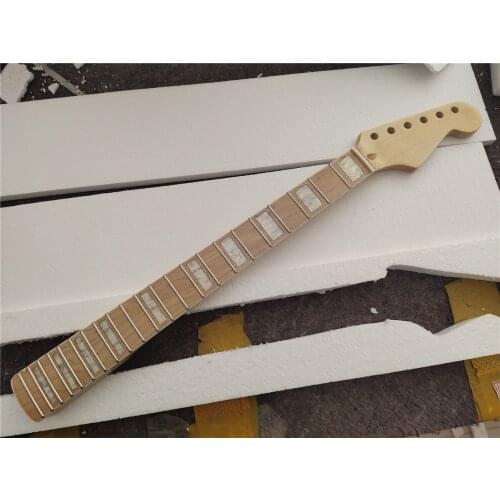 Free shipping Maple 22 Fret Electric Guitar Neck parts Maple Fingerboard Inlay ST style Gloss