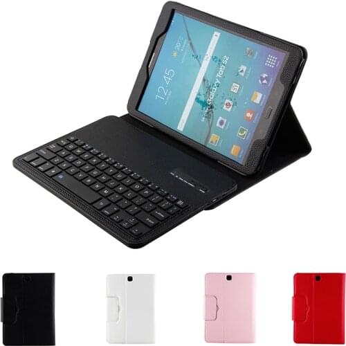 Case for Samsung Galaxy Tab S2 9.7'' Removable Wireless Bluetooth Keyboard Case Leather Stand Cover for Samsung T810 T815 Tablet