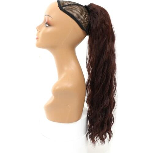 Long Synthetic Ponytail For American European Women Water Wave Drawstring Ponytail with Combs High Temperature Synthetic Fiber