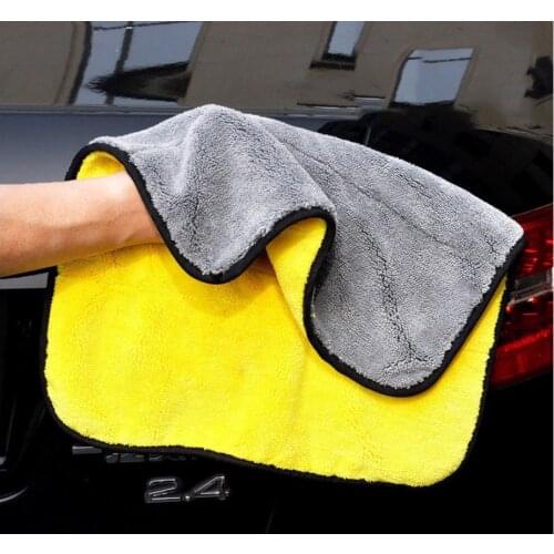 Hot sale Thickened Car Cleaning Towel Microfiber Coral Velvet Cloth Double Sided High Density Towel New Wiping Absorbent