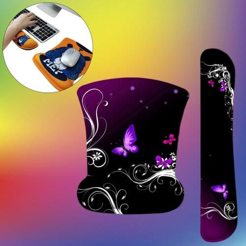 Gaming Keyboard Wrist Pad & Mouse Wrist Rest Support Combo Set with Non-Slip Base