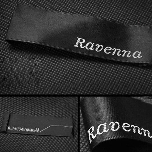 CustomizedWoodenShuttleMachineKnGarmentLabelsSatinSizeLabelsOwnForClothingHandMadeWovenLabelsFreeShippingMaterialSoftComfortable