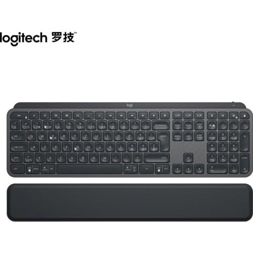 Logitech MX Keys 2.4GHz wireless blue tooth keyboard 109 Keys Full Size Wireless Keyboard For Laptop PC Phone with MX palm rest