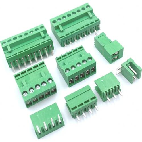 100PCS HT3.96K HT3.96V HT396R 2P ~ 12P PCB TERMINAL BlOCK PITCH 3.96mm 2PIN ~ 12PIN GREEN WIRING TERMINAL PHOENIX DEGSON KEFA