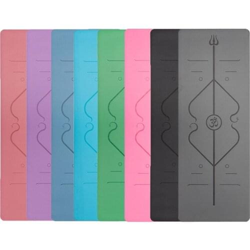 Lezyan LZ-YM03 Source manufacturer PU natural rubber yoga mat for sweat absorption and anti-skid position line complimentary net