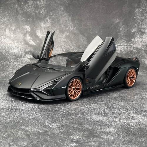 Bburago 1:18 Scale Matte Black Lamborghini Sián FKP 37 Alloy Luxury Vehicle Diecast Cars Model Toy Collection Gift