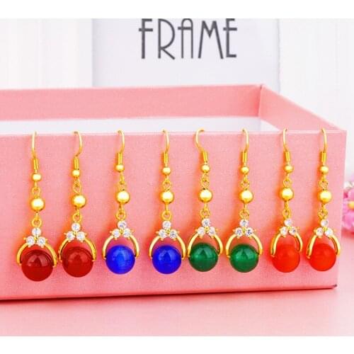 Fahion Colourfull Earrings For Women Pearl Cross Tree Flower Tassel Gold-Plated Girls Fashion Gift Glamour Sexy Earrings