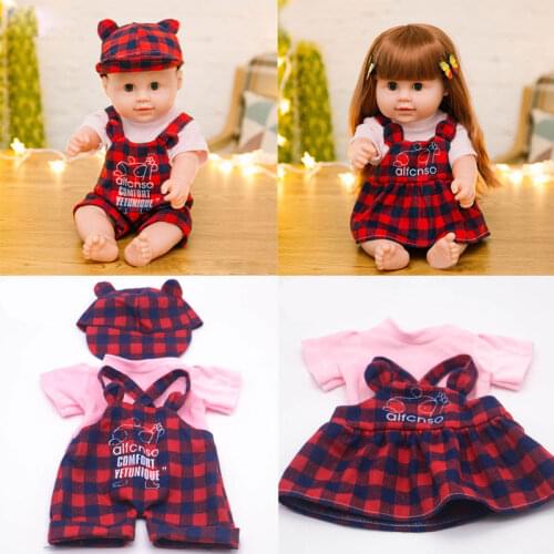 48cm Doll Clothes for Rabbit/Cat/Bear Plush Toys Dress overalls Skirt suit Clothes Accessories for Dolls Gifts for Children
