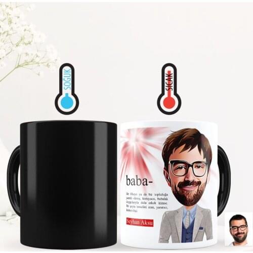 Personalized Dad Caricature Of Magic Mug cup