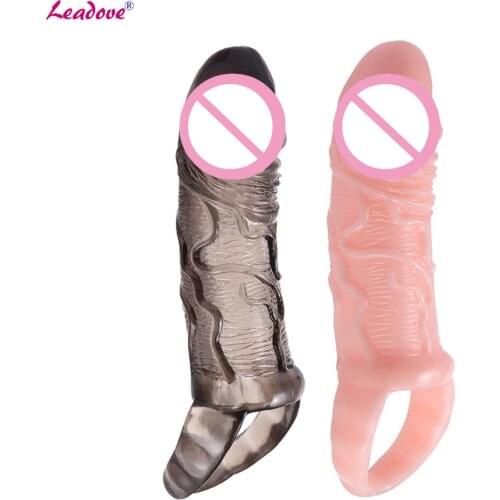 Extensions Condom Penis Sleeve Male Enlargement Men Delay Spray Clit Massager G Point Stimulation Delay Ejaculation BI-026211