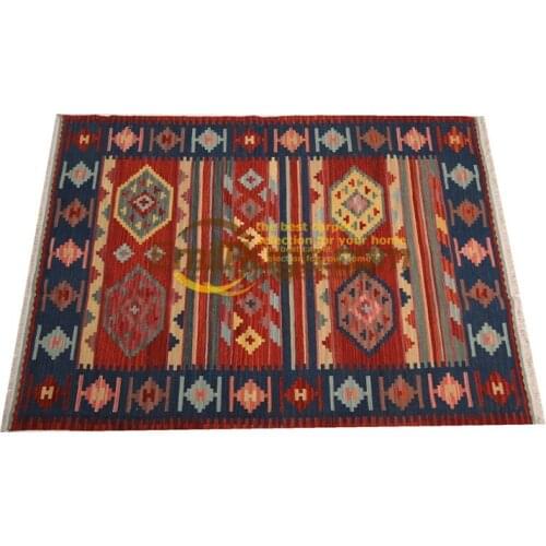 Handmade wool kilim rugs living room rug bedroon bedside blanket corridor Mediterranean style 932V1gc131yg4