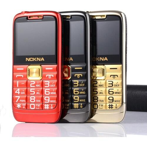 TKEXUN Slim Bar Metal Senior Mobile Phone For Old People One Key Simply Working Torch Big Screen Large Keyboard Long Standby